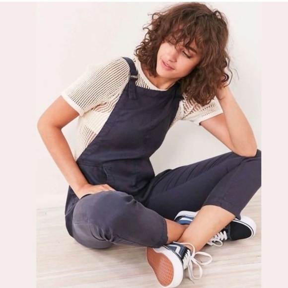 Urban Outfitters BDG Surplus Valley navy blue soft lyocell overalls - Picture 1 of 13